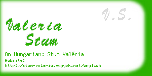 valeria stum business card
